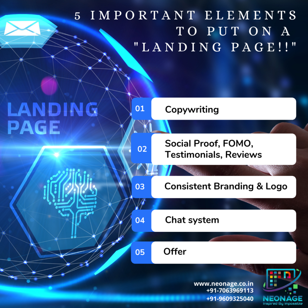 5 important elements to put on a “LANDING PAGE” !!!
