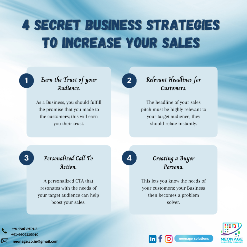 4 Secret Business Strategies To Increase Your Sales!